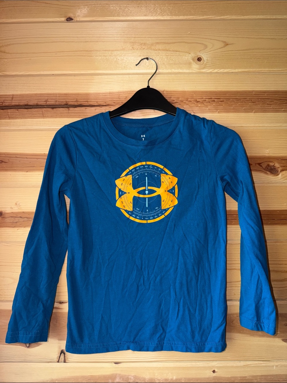Under Armour Kids' Blue Long Sleeve Logo Tee